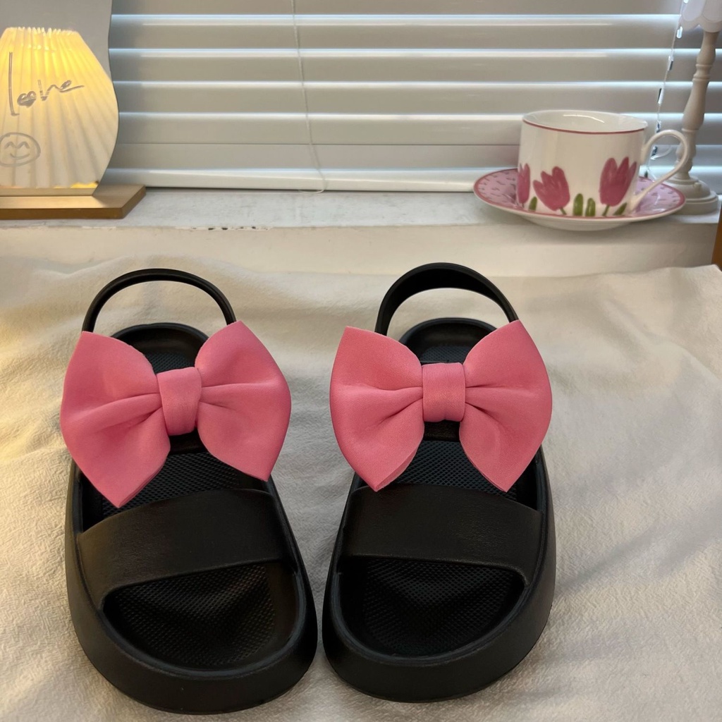 Xăng đan dễ thương nơ tiên nữ đế dày mùa hè