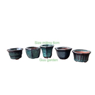 combo 10 Chậu gốm mini trồng sen đá bonsai