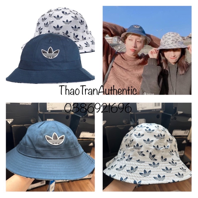 Mũ bucket adidas GN2255 thiết kế mới mua 1 đội 2 mặt