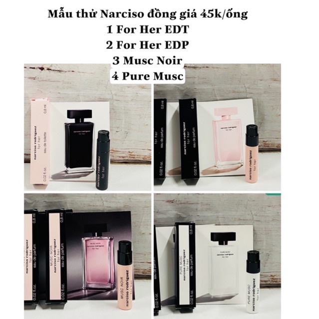 Vial mẫu thử nước hoa các loại Trangsweet
