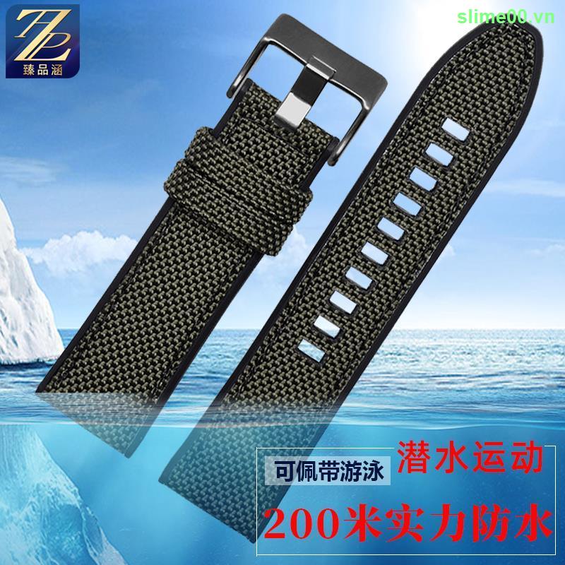 Dây Đeo Đồng Hồ Bằng Nylon Silicone Cho Diesel Officer DZ4500 DZ4329 DZ4318 Panerai 0510