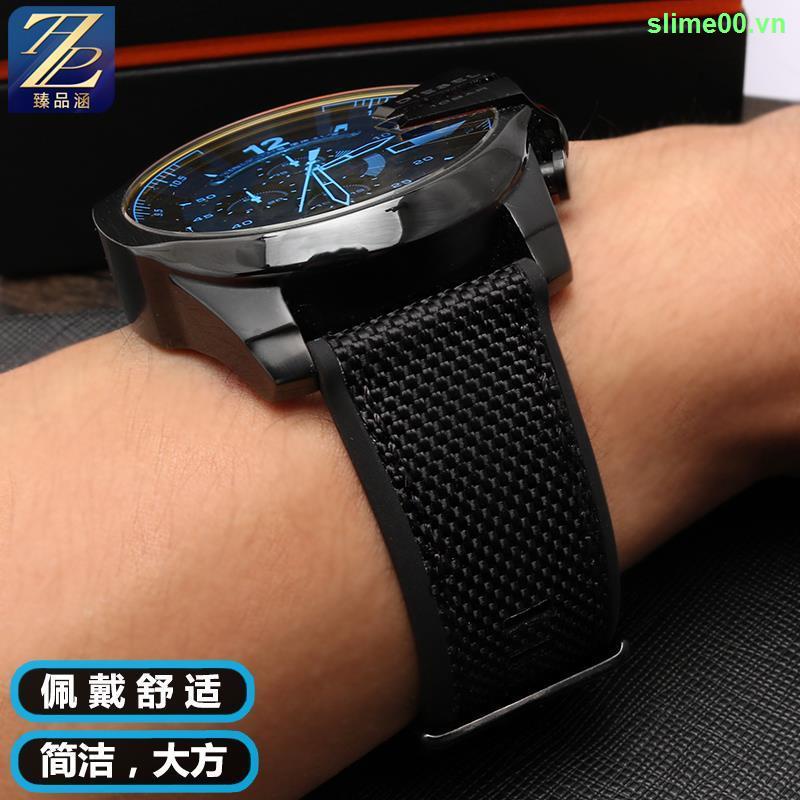 Dây Đeo Đồng Hồ Bằng Nylon Silicone Cho Diesel Officer DZ4500 DZ4329 DZ4318 Panerai 0510