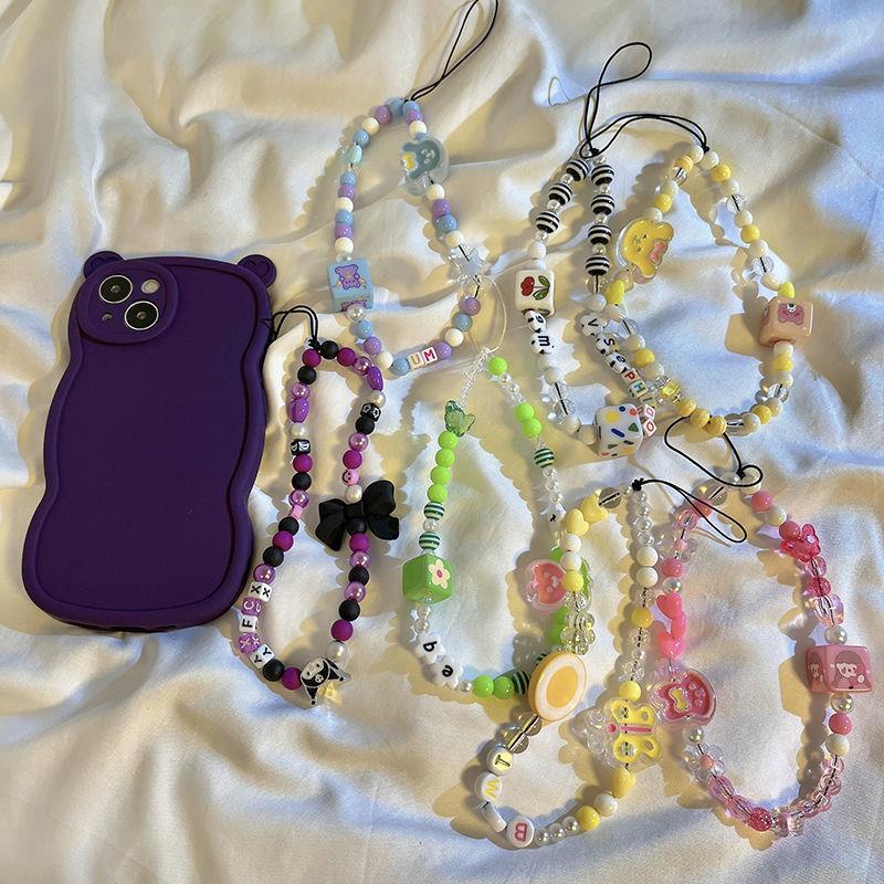 Vòng Chuỗi Hạt Đeo Tay Họa Tiết Hoa Đa Năng Thông Dụng Cho Điện Thoại Apple Huawei Oppo Vivo Xiaomi