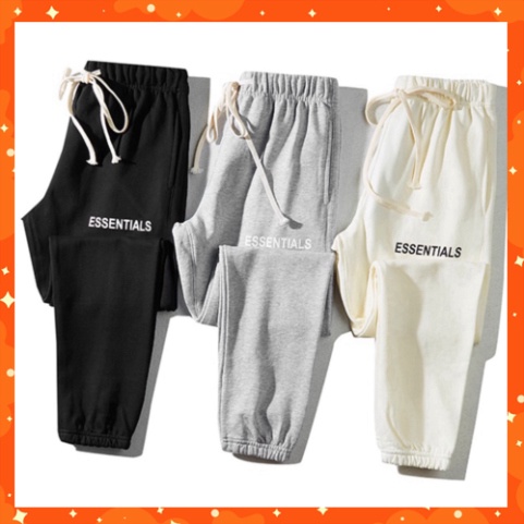 Quần jogger nam essentials quần jogger thể thao ống rộng bo chun vải da cá thoáng giữ nhiệt tốt Sabi Shopsss