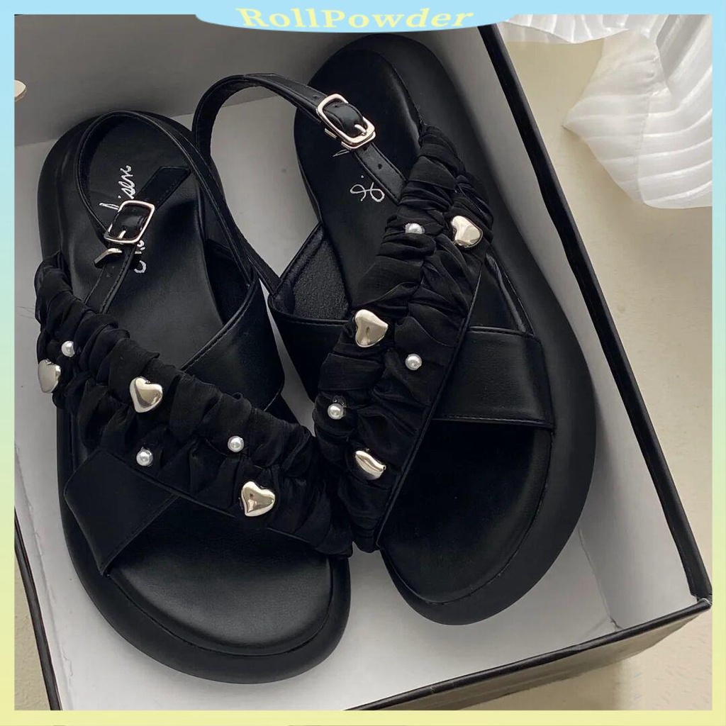 Thiết kế ban đầu màu đen mùa hè phụ nữ mới dép và dép