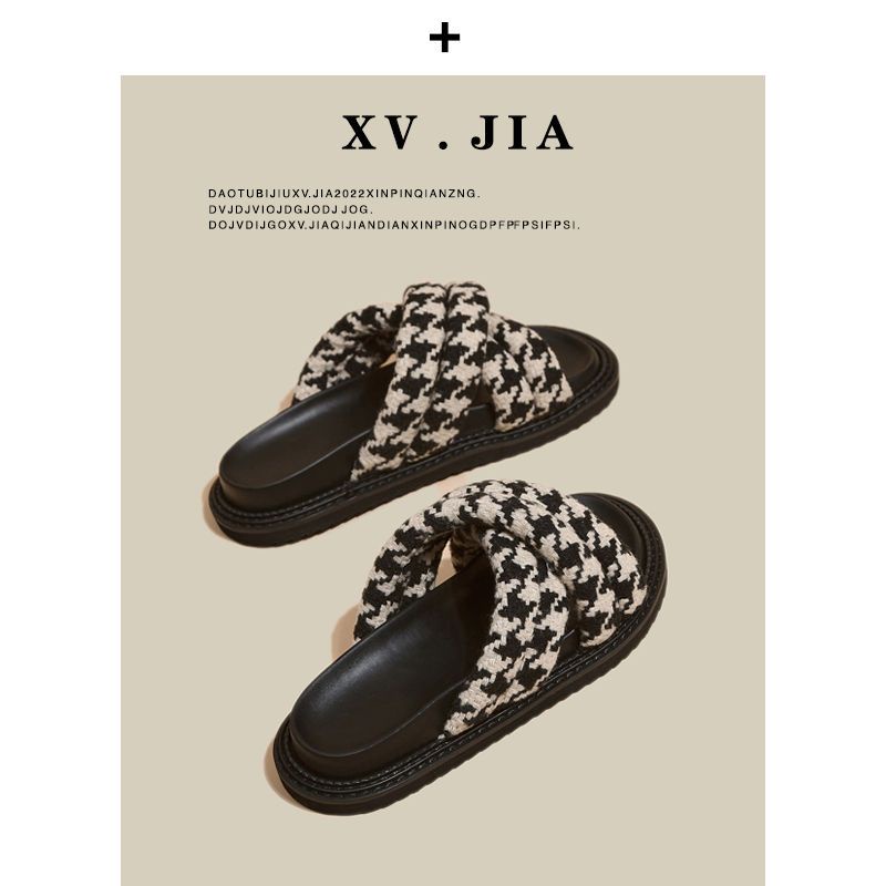 Dép đan chéo thời trang mẫu mới đế dày