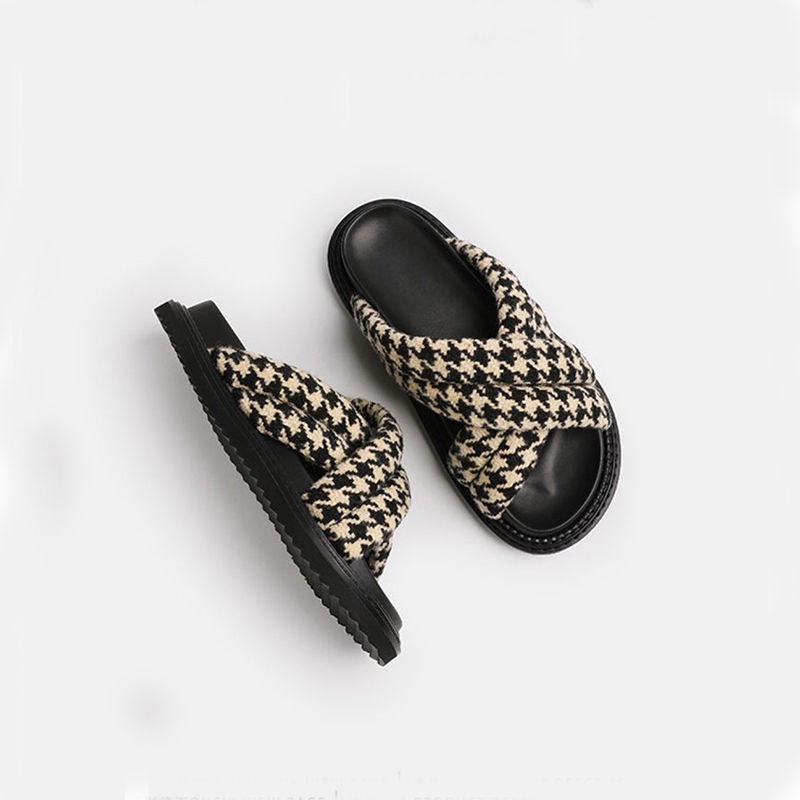 Dép đan chéo thời trang mẫu mới đế dày