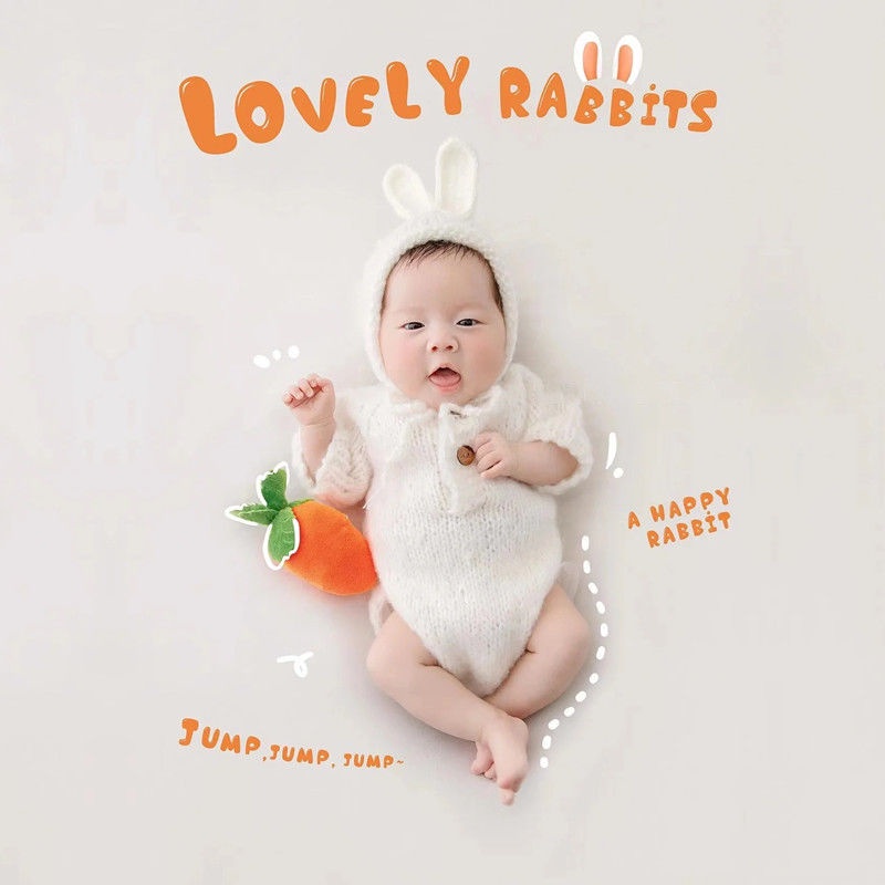 Bộ Trang Phục Chụp Ảnh Toàn Diện Trăm Ngày Đáng Yêu Dành Cho Trẻ Sơ Sinh