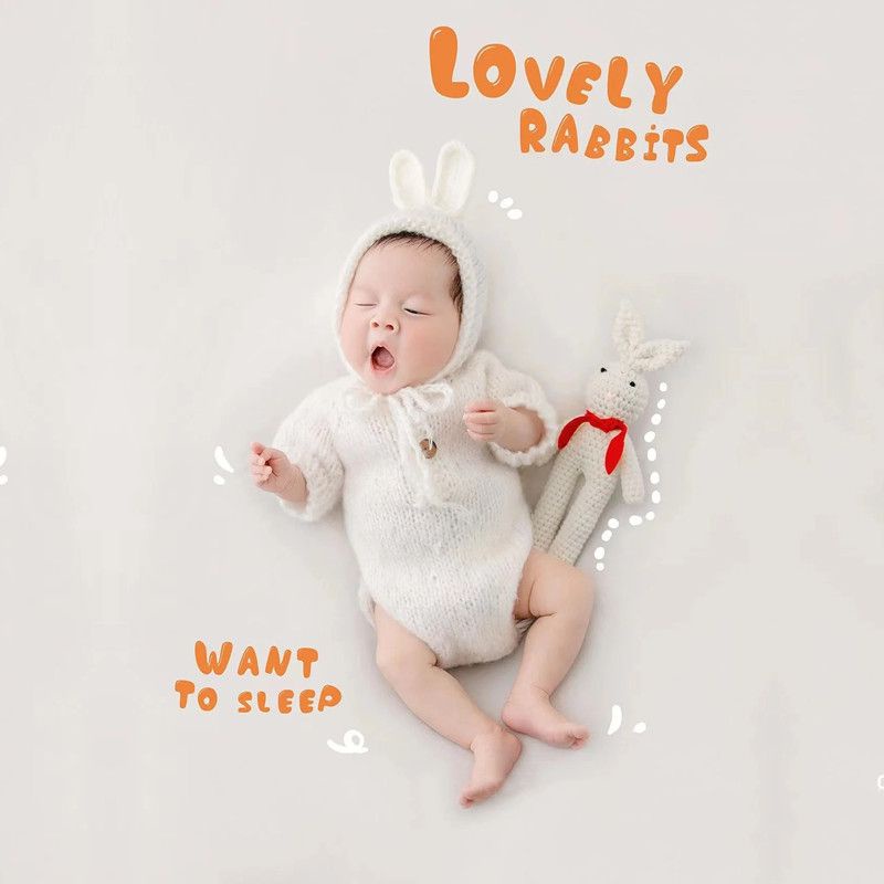 Bộ Trang Phục Chụp Ảnh Toàn Diện Trăm Ngày Đáng Yêu Dành Cho Trẻ Sơ Sinh