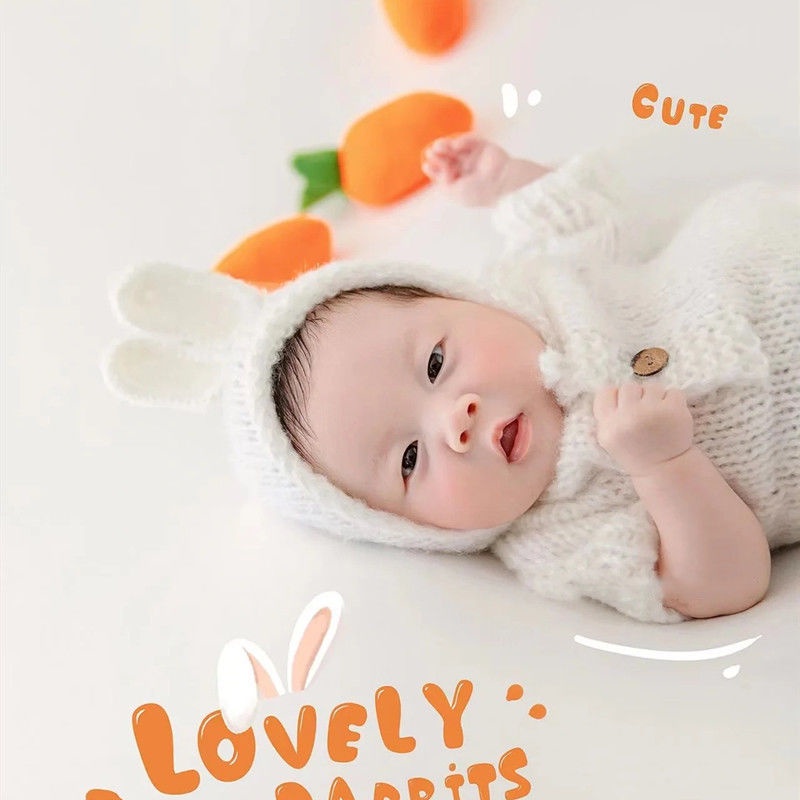 Bộ Trang Phục Chụp Ảnh Toàn Diện Trăm Ngày Đáng Yêu Dành Cho Trẻ Sơ Sinh