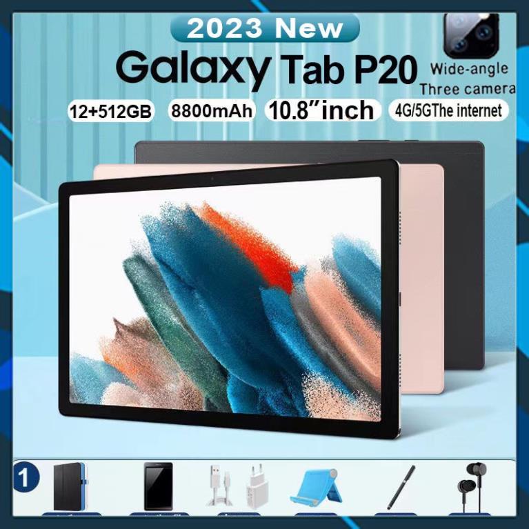 【COD】 2023 Máy tính bảng 5G mới giá rẻ Galaxy Tablet P20 10,8 inch 12GB RAM + 512GB ROM Máy tính bảng mới Máy (Wifi)