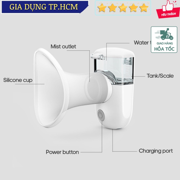 Máy Phun Mắt Mini Máy Xông Hơi Mặt Tạo Độ Ẩm Phun Sươn Eye Sprayer Mini Face Steamer AM-8007