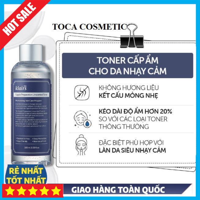 Toner Klairs - nước hoa hồng phục hồi làm dịu da Midnight Blue giảm sưng giảm mụn hiệu quả -Bipi68