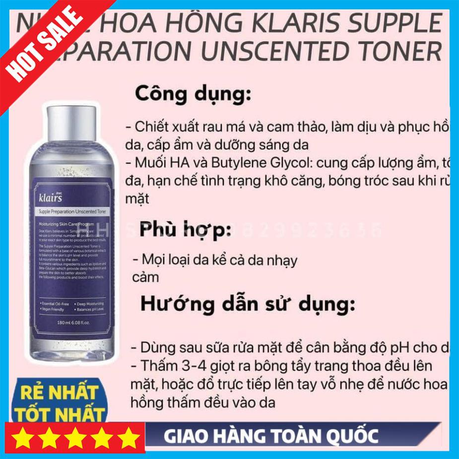 Toner Klairs - nước hoa hồng phục hồi làm dịu da Midnight Blue giảm sưng giảm mụn hiệu quả -Bipi68 | BigBuy360 - bigbuy360.vn