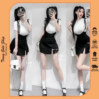 Set váy yếm xinh tiểu thư