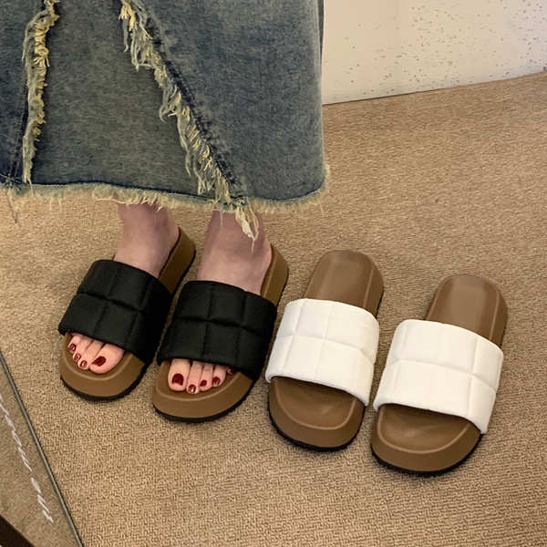 Dép lê đế dày đi ra ngoài giày đi biển phong cách mới mùa hè cho nữ