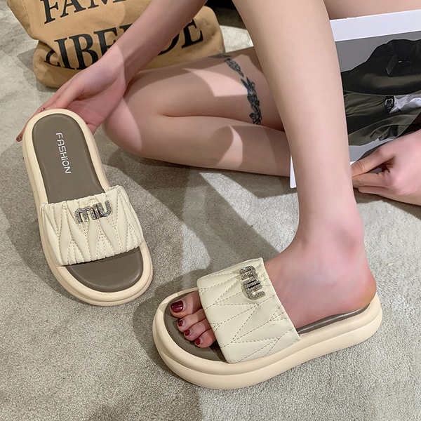 Dép lê đi bên ngoài đế dày thời trang nữ mùa hè hot mẫu chống trượt hot trên mạng