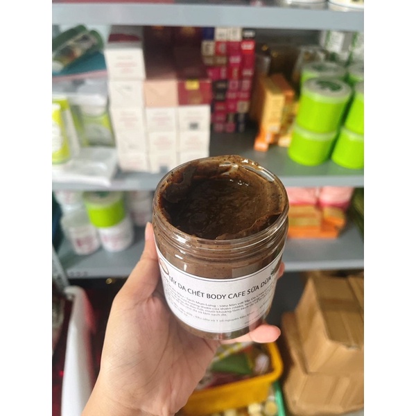 Tẩy tế bào chết cà phê sữa dừa hủ 250gram