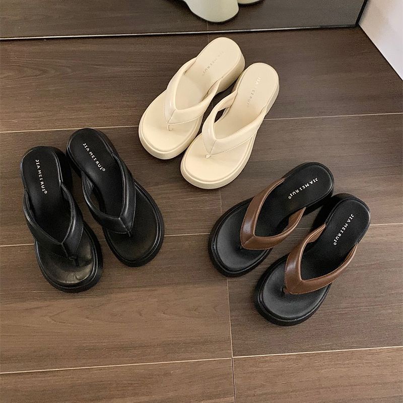 Giày Sandal Đế Dày Siêu Nhẹ Chống Trượt Chống Mài Mòn Thời Trang Mùa Hè Cho Nữ