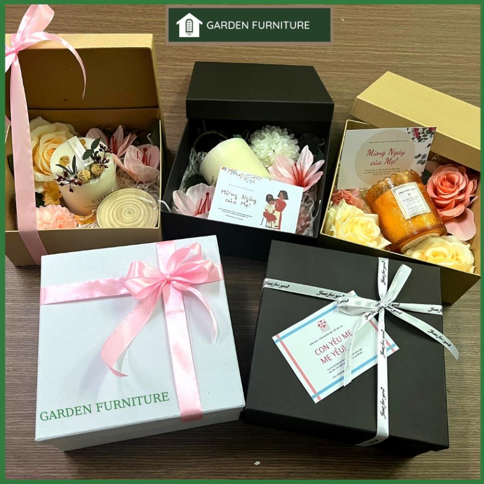 Set hộp nến thơm, hộp quà hoa nến tăng sinh nhật, tặng mẹ, bạn gái món quà ý nghĩa trao trọn yêu thương đến người nhận