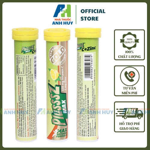 Plussz Sủi Tăng Đề Kháng Vị Chanh Tube/20v