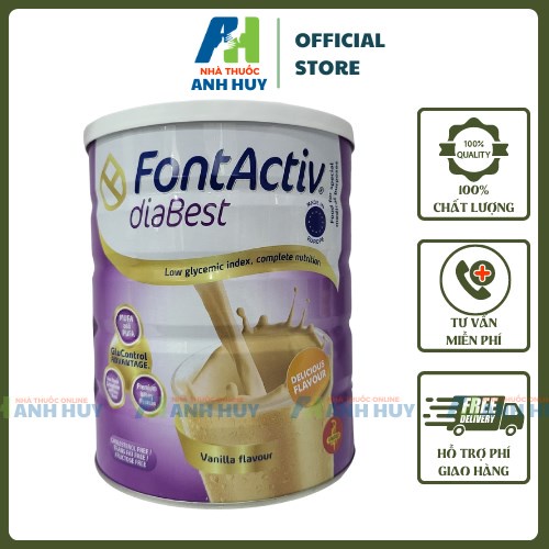 FontActiv Diabest Sữa Dinh Dưỡng Cho Người Bệnh Đái Tháo Đường Lon/800gr