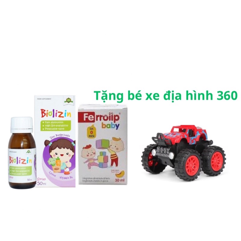 combo kẽm biolizin và sắt ferrolip baby, 2 kẽm biolizin,2 ferrolip baby
