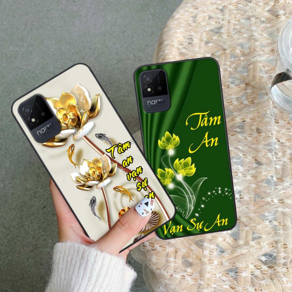 Ốp lưng Realme 9i / 9 / 9 Pro / 8i / 8 / 8 Pro hình hoa tâm an vạn sự an mẫu mới năm 2023