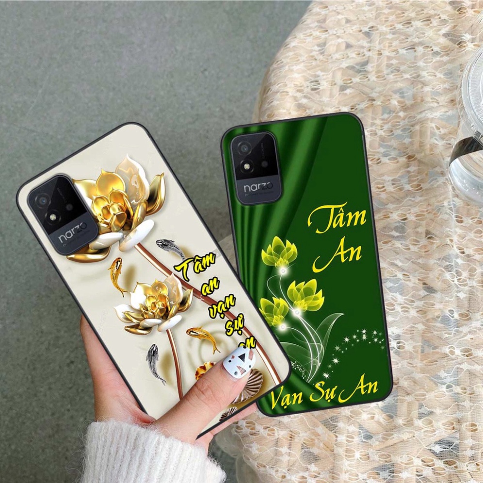Ốp lưng Realme 9i / 9 / 9 Pro / 8i / 8 / 8 Pro hình hoa tâm an vạn sự an mẫu mới năm 2023