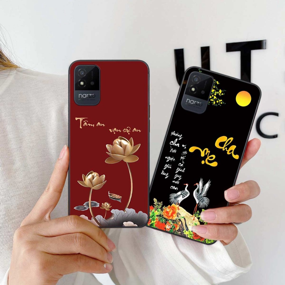 Ốp lưng Realme 9i / 9 / 9 Pro / 8i / 8 / 8 Pro hình hoa tâm an vạn sự an mẫu mới năm 2023