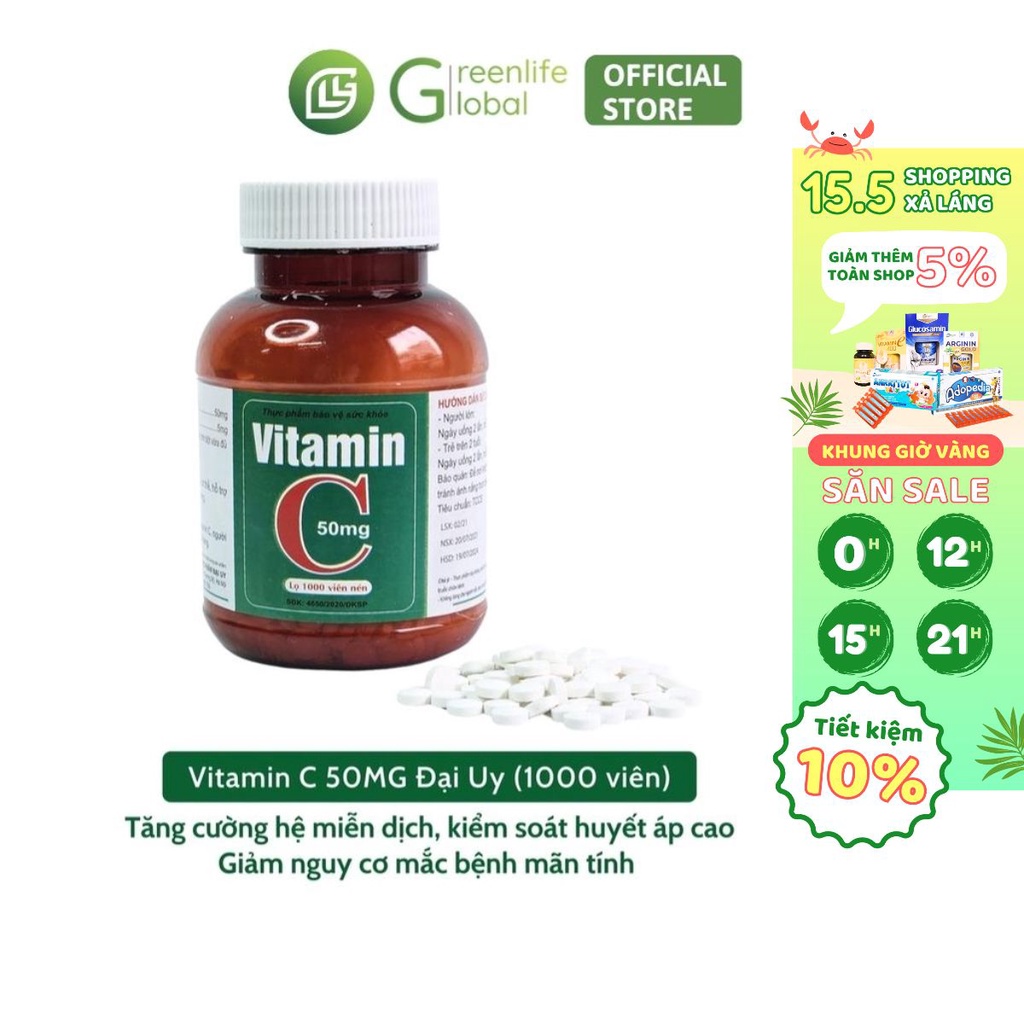Vitamin C Đại Uy Bổ sung Vitamin C tăng sức đề kháng