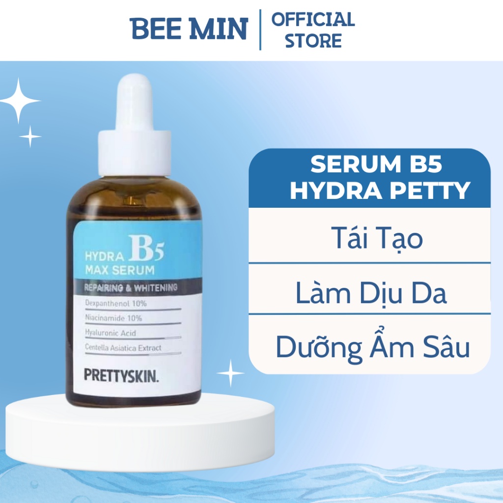 Serum B5 PrettySkin Tinh Chất Phục Hồi DưỡngTrắng Hydra B5 Max Serum 50ml -Roro86