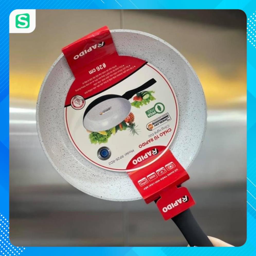 Chảo Từ Chống Dính Rapido 24-26-28-30cm - Hàng Chính Hãng - Bếp Từ,Gas,Hồng Ngoại - Bảo Hành Chính Hãn