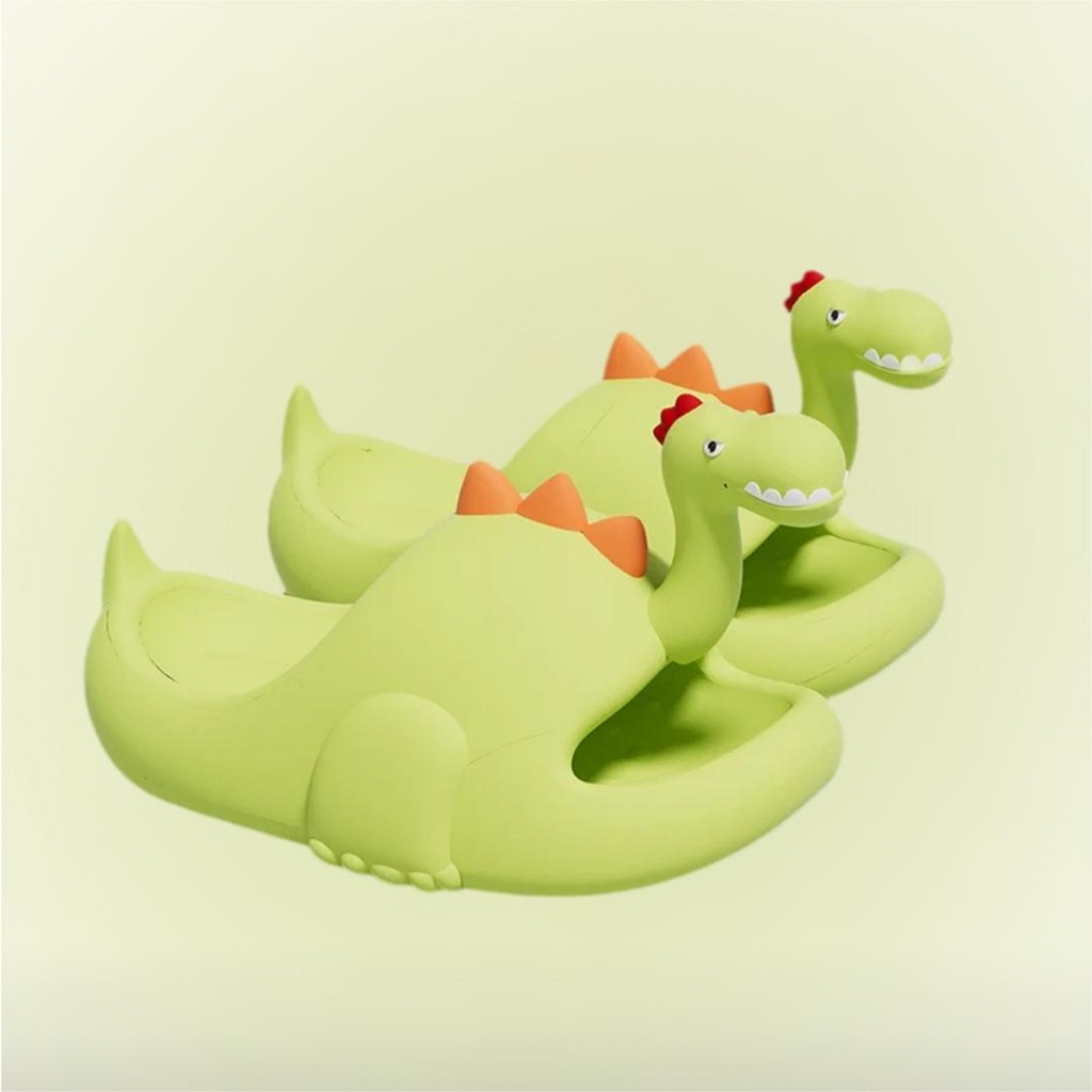 Đôi dép xỏ ngón hình khủng long dễ thương cho mùa hè - Những đứa trẻ dép cao su