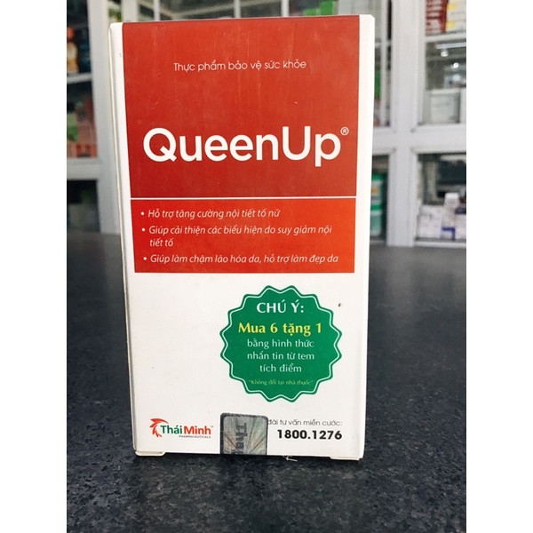 QueenUp nội tiết tố, chống lão hoá, đẹp da. Thái Minh - có tem tích điểm