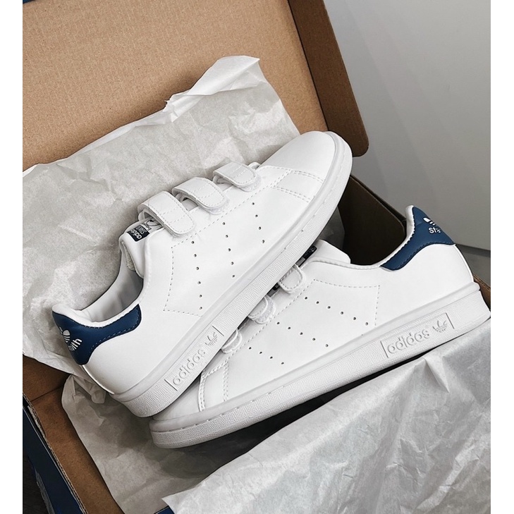 [ CHÍNH HÃNG ] Giày Adidas Stan Smith navy Quai dán [ FULL BOX FREE SHIP ]