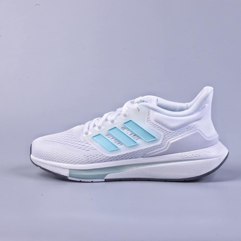 Giày 𝘼𝘿𝙄𝘿𝘼𝙎 Running EQ21 trắng xanh DW877 [ FREE SHIP ]