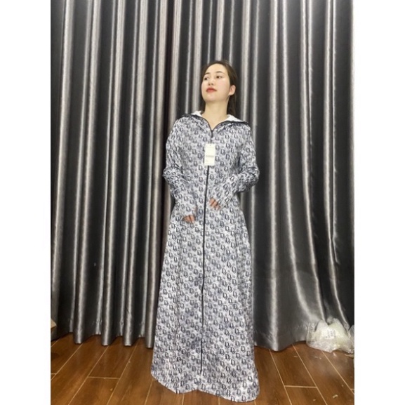 Áo chống nắng nữ dáng dài toàn thân chất UMI Vải Loang siêu đẹp, dày dặn mềm mát co giãn thoải mái