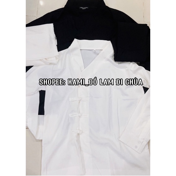 Đồ lam đi chùa nam-Bộ Phật tử đi chùa cho nam cao cấp vải linen Quảng Châu dày đẹp đủ size