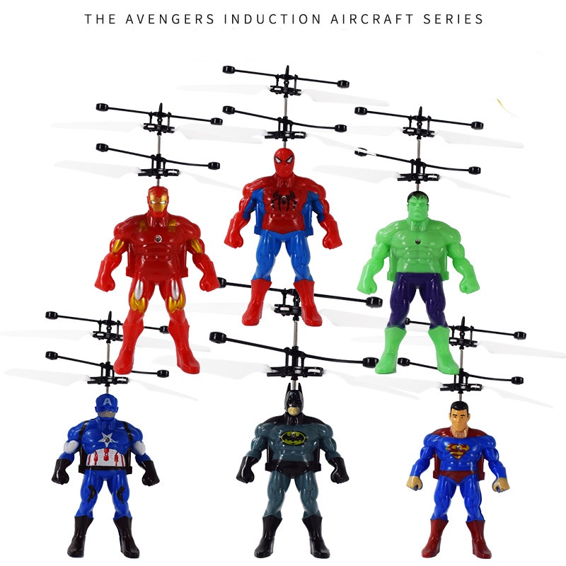 Người Nhện Marvel The Avengers Máy Bay Trực Thăng Mini UFO Tay Cảm Ứng Hồng Ngoại Quadcopter Điện Đồ Chơi Trẻ Em