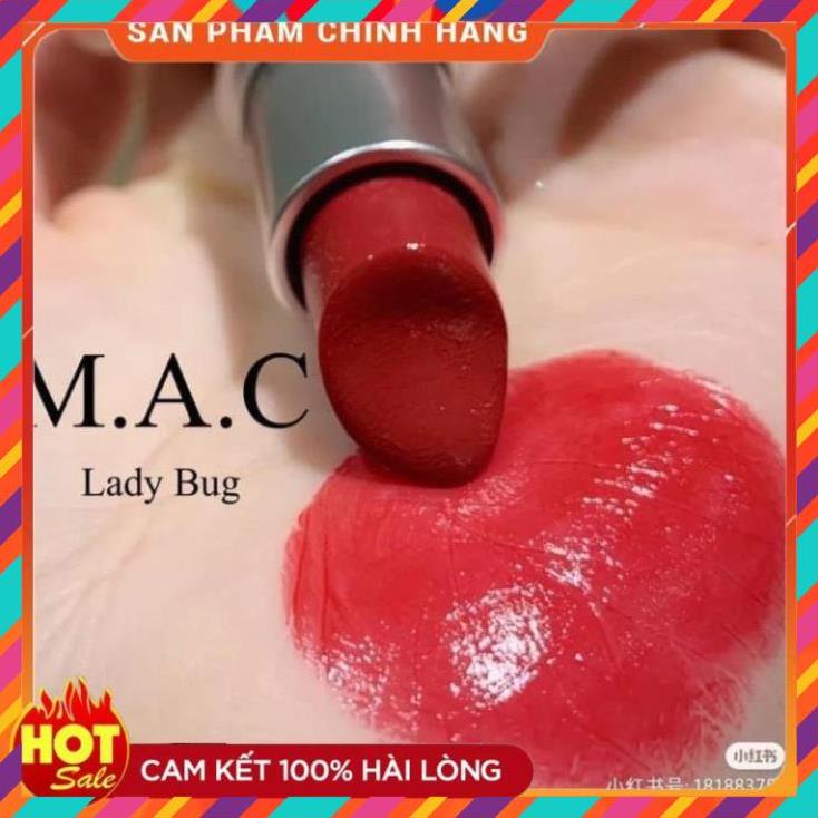 Son MAC ruby woo đỏ cam + đỏ hồng son lì dưỡng môi ẩm lâu trôi -Sachi