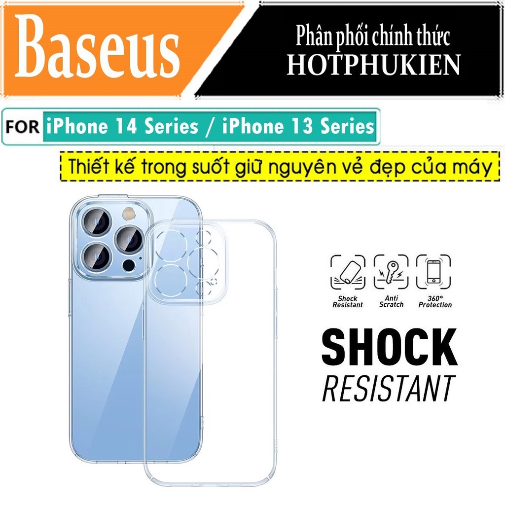 Ốp lưng cho iPhone 14 / 14 Plus / 14 Pro / 14 Pro Max / 13 / 13 Pro / 13 Pro Max hiệu Baseus - Hotphukien phân phối
