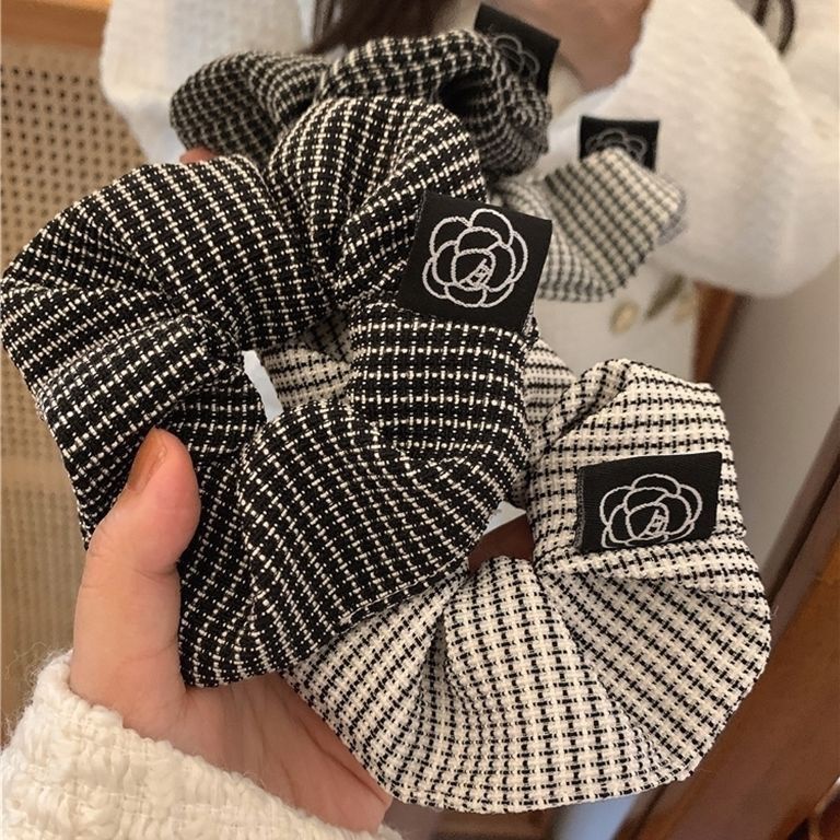 Dây Cột Tóc Cao Cấp Họa Tiết Hoa Phong Cách Retro Pháp