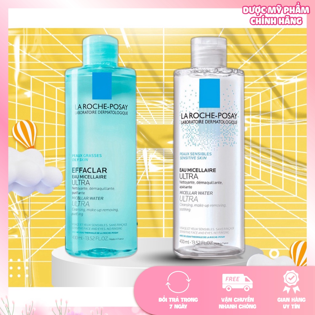 Nước Tẩy Trang La Roche Posay 400ml giúp làm sạch sâu bụi bẩn, bã nhờn lớp trang điểm