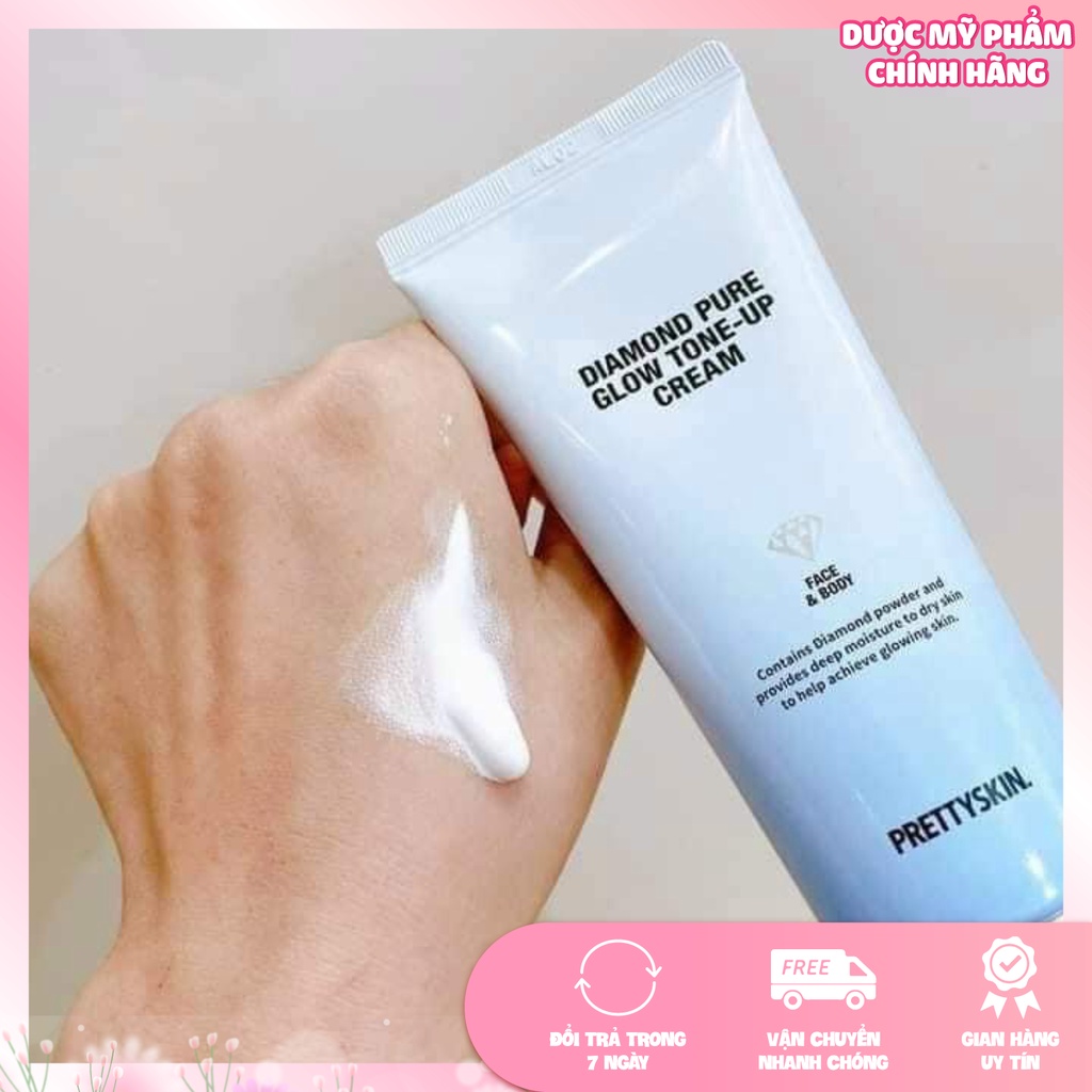 Combo Kem dưỡng trắng,Toner Kim Cương Prettyskin nâng tone da, giúp cải thiện tông da trắng sáng và bổ sung độ ẩm cho da