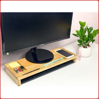 Kệ Kê Màn Hình Máy Tính, Kê iMad Decor Góc Làm Việc, Kệ Để Laptop, Kê Máy Làm Bằng Gỗ Thông Tự Nhiên