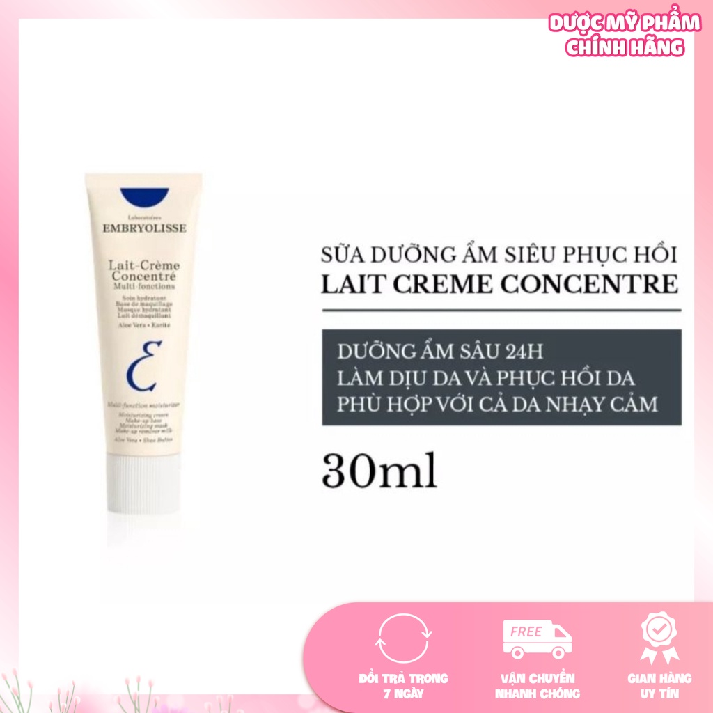 Kem Dưỡng Ẩm Phục Hồi da Embryolisse Pháp giúp da phục hồi nhanh sau tổn thương, giữ ẩm cho da mềm mịn căng bóng