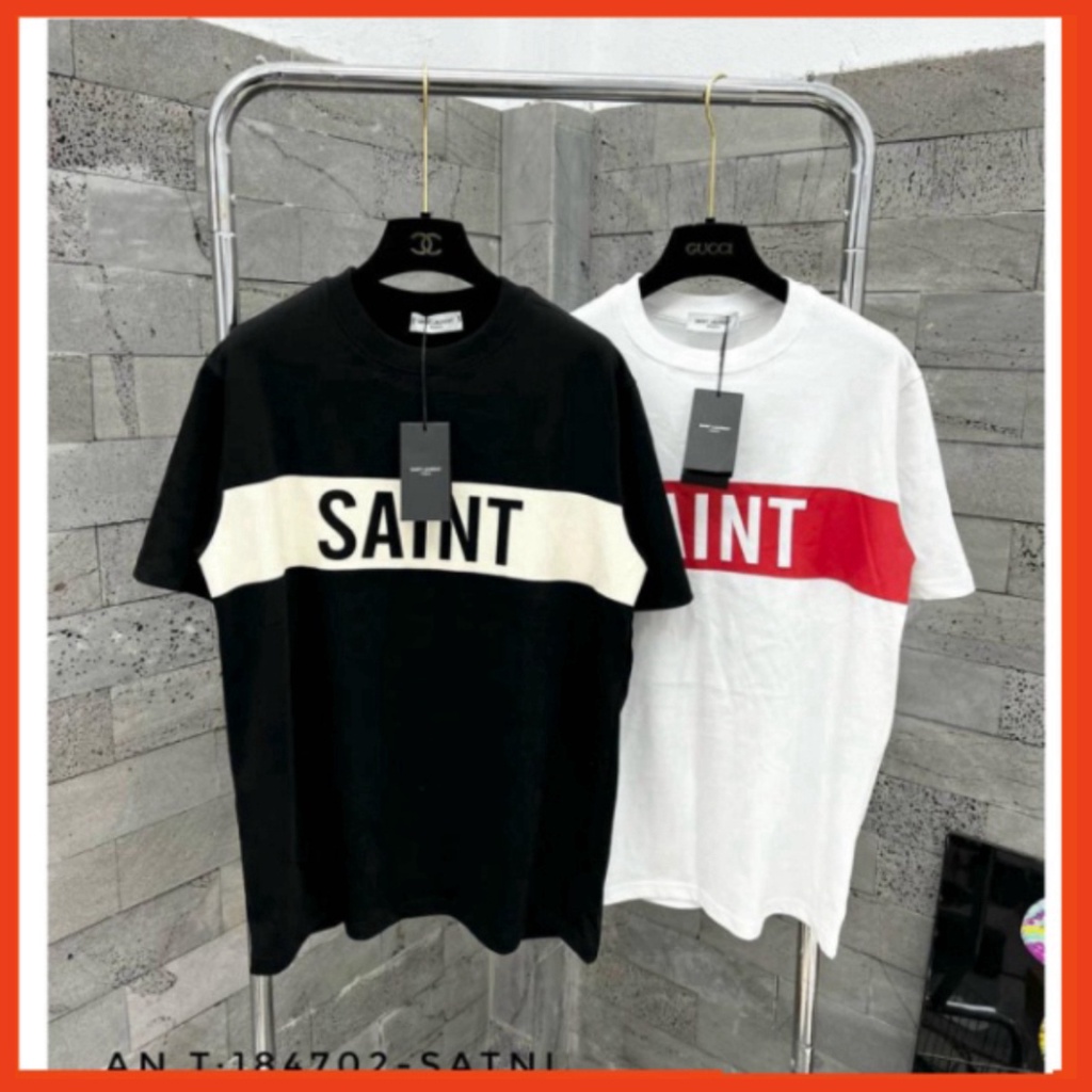 168 Áo Phông In Chữ Saint , Áo Thun Nam Tay Lỡ Unisex Form Rộng Cao Cấp 100% Thấm Hút Mồ Hôi Hot Trend186 2023