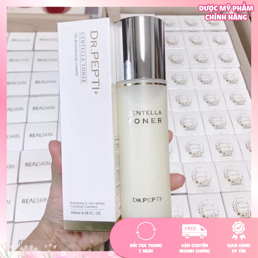 Toner Nước Hoa Hồng Toner Dr.Pepti Centella Giúp Se Khít Lỗ Chân Lông, Dưỡng Da Căng Bóng Hàn Quốc 180ml
