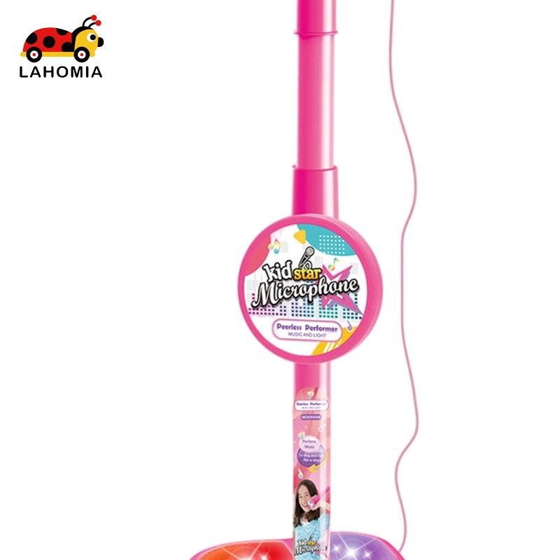 Đồ Chơi Micro có chân đứng độc đáo dành cho bé có loa phát âm, đèn nhấp nháy, dây kết nối điện thoại